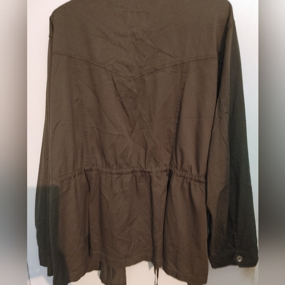 Torrid Peplum Twill Jacket  Sz.4X NWT Green - Picture 9 of 12
